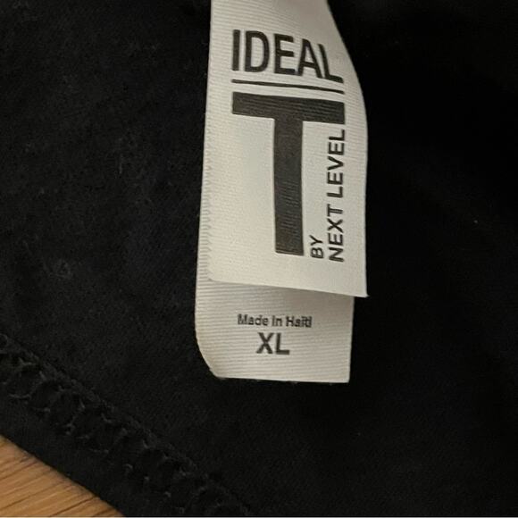 Next Level I JUST HOPE BOTH TEAMS HAVE FUN black tank shirt tap size XL b24 - Picture 3 of 5